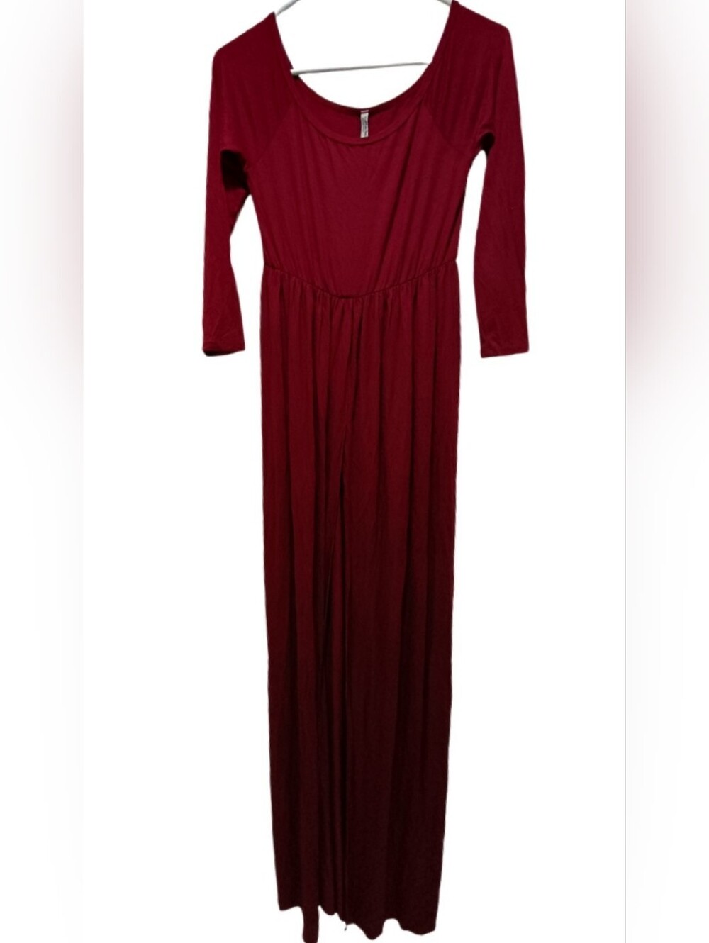 Mother Bee Maternity Burgundy Long Sleeve Maxi Dress